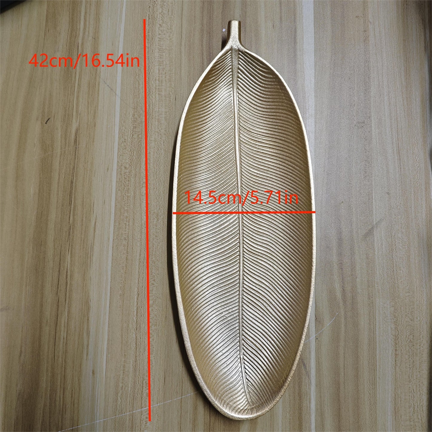 Natural Wood Leaf Shaped Serving Tray