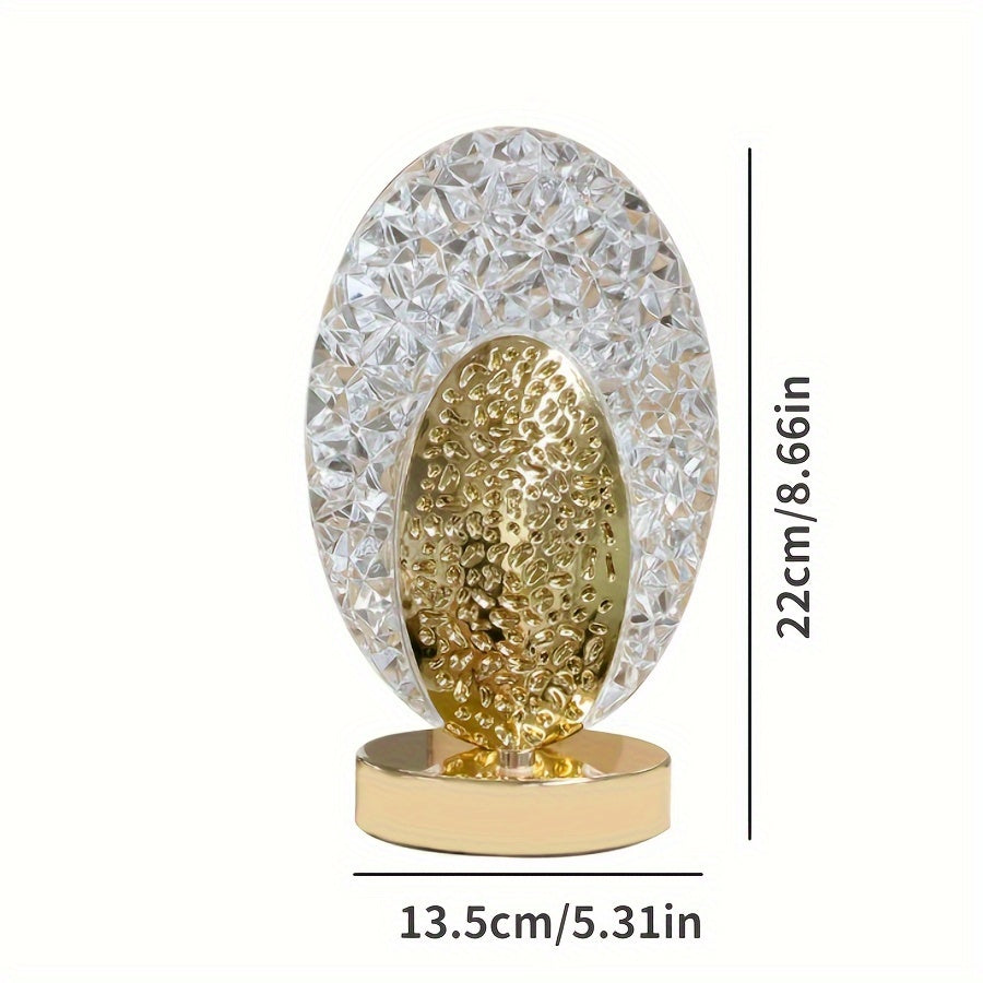 Decorative USB Desk Lamp with Soft Feather Shade