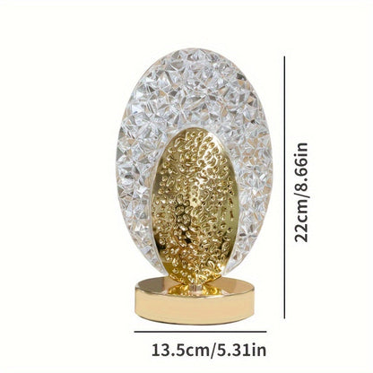 Decorative USB Desk Lamp with Soft Feather Shade