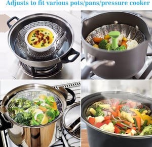 Easy Fold Stainless Steel Vegetable Steamer Basket