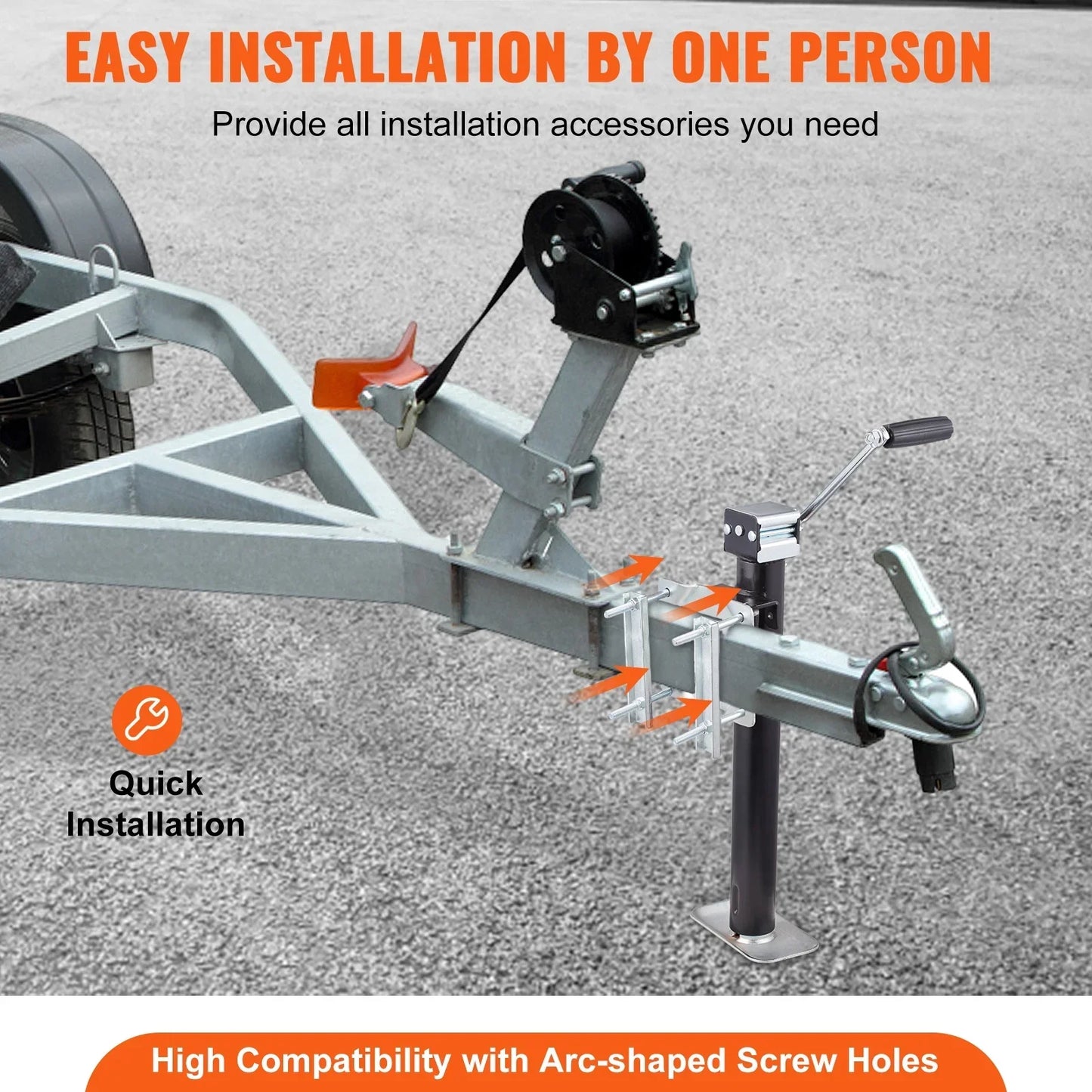 Strong Steel A-Frame Trailer Jack 5000lb Capacity