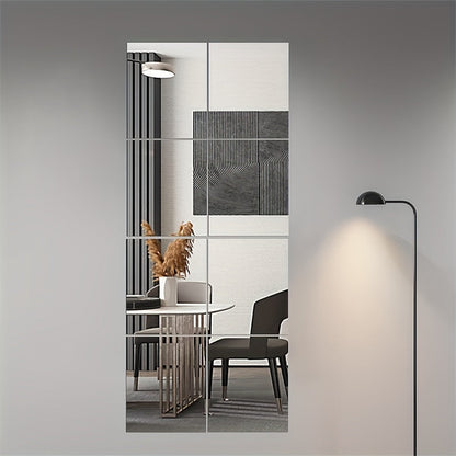 Stylish 3D Wall Mirror Tiles Set
