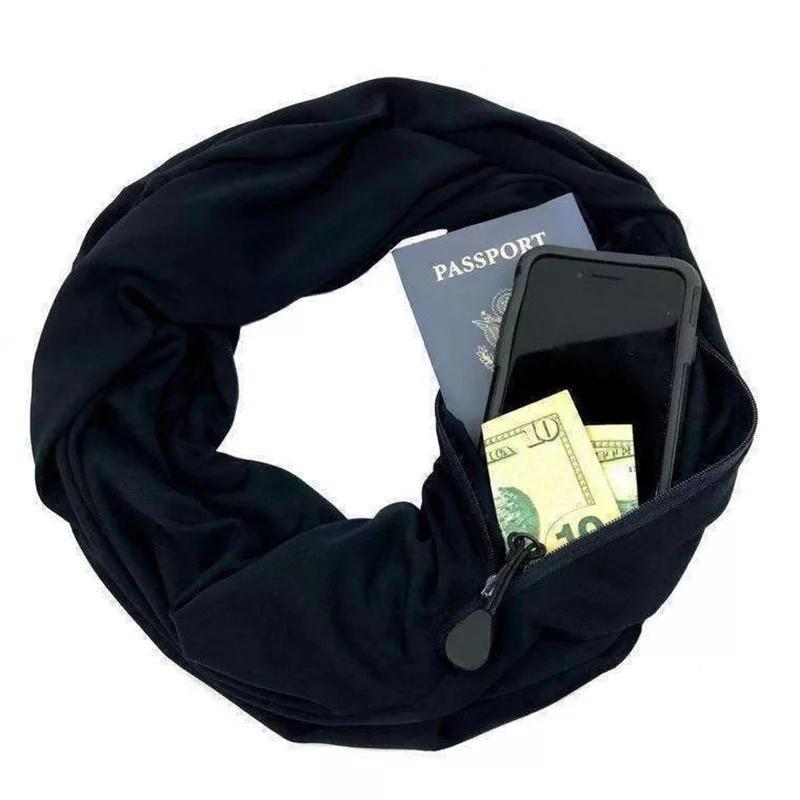 Warm Safe Scarf with Hidden Pocket - Befez