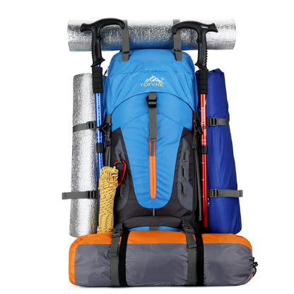 Durable 65L Water Resistant Hiking Backpack