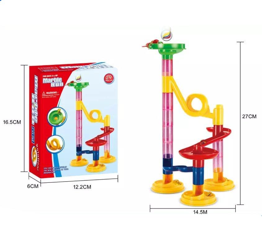 Colorful Marble Run Building Blocks Tower Playset - Befez