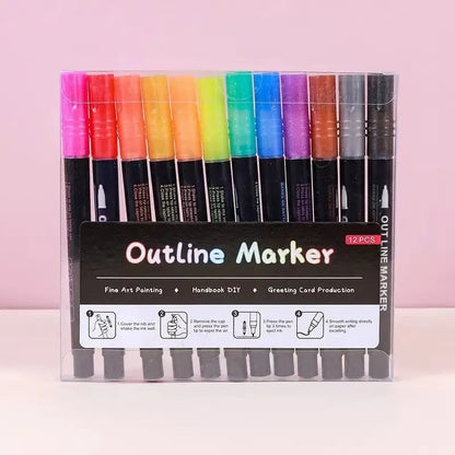 Vibrant Metallic Art Markers Set