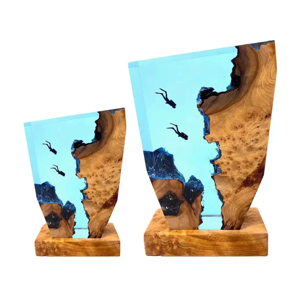 Resin Wave LED Table Lamp