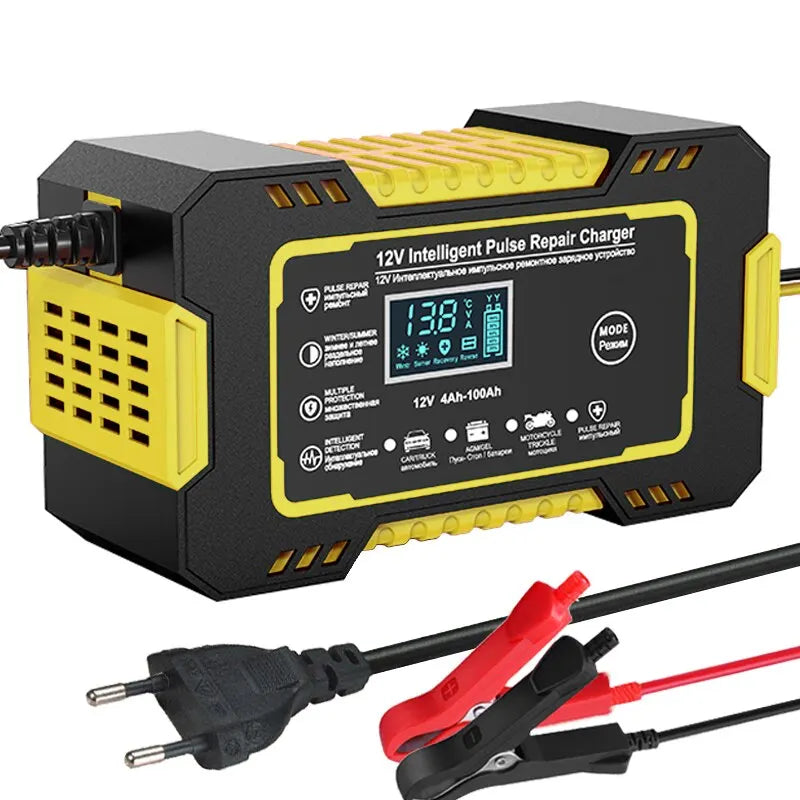 Smart 12V Car Battery Charger with LCD Display - Befez