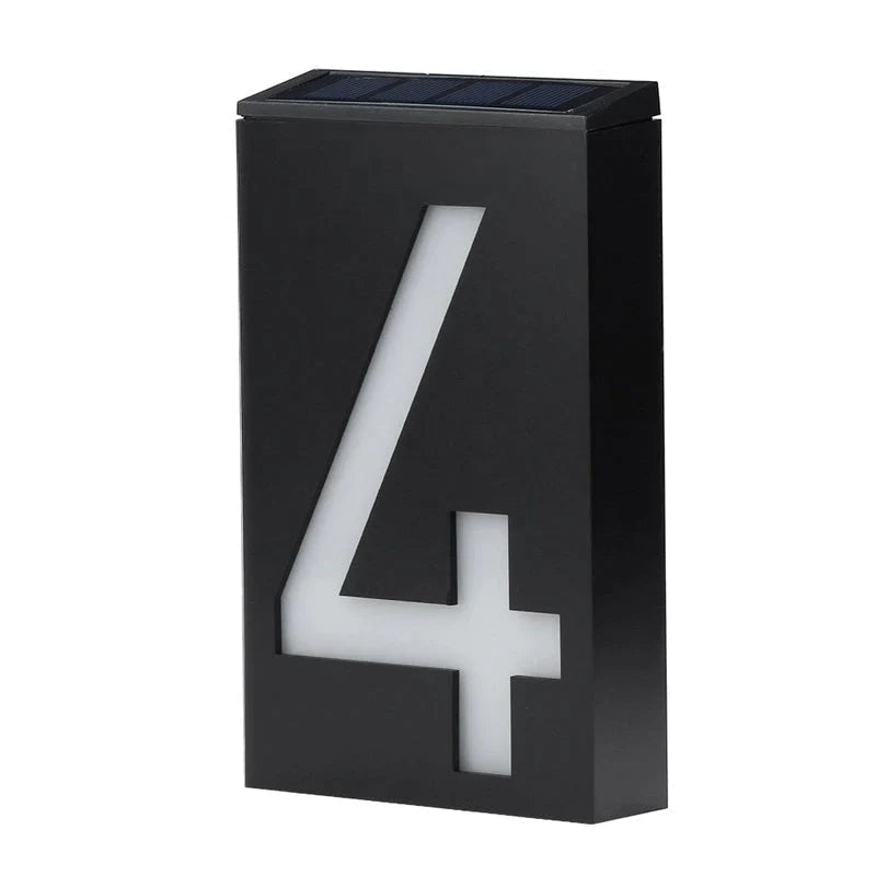 Befez Solar Powered House Number Sign
