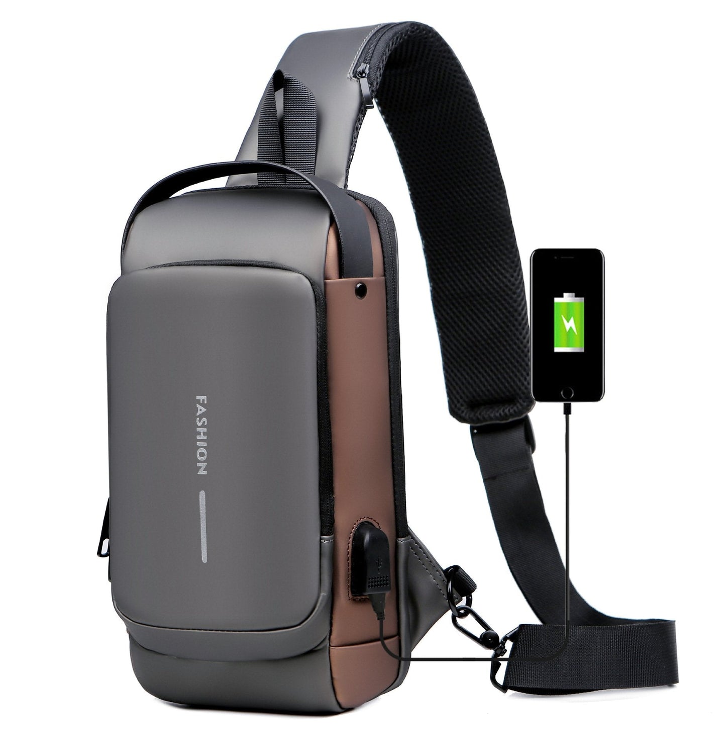 Secure Crossbody Bag with USB Charging Port