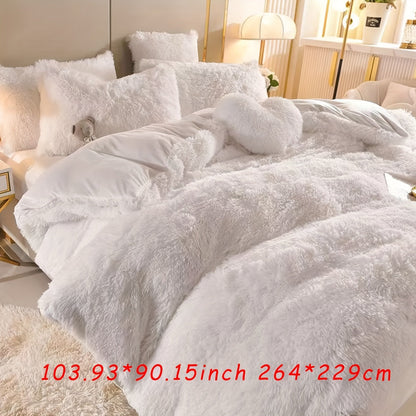 Soft Plush Duvet Cover Set for Cozy Bedding