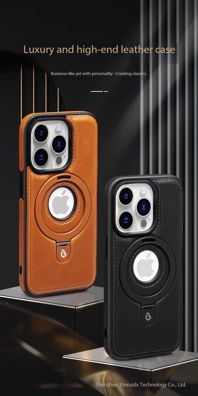 Premium Leather Phone Case with Strong Magnetic Holder - Befez