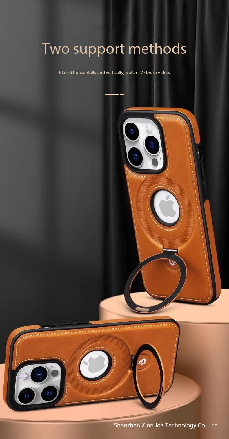 Premium Leather Phone Case with Strong Magnetic Holder