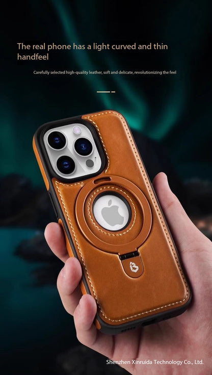 Premium Leather Phone Case with Strong Magnetic Holder