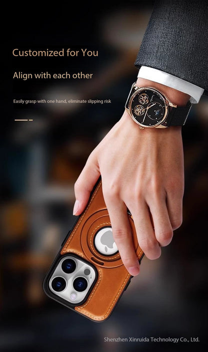 Premium Leather Phone Case with Strong Magnetic Holder