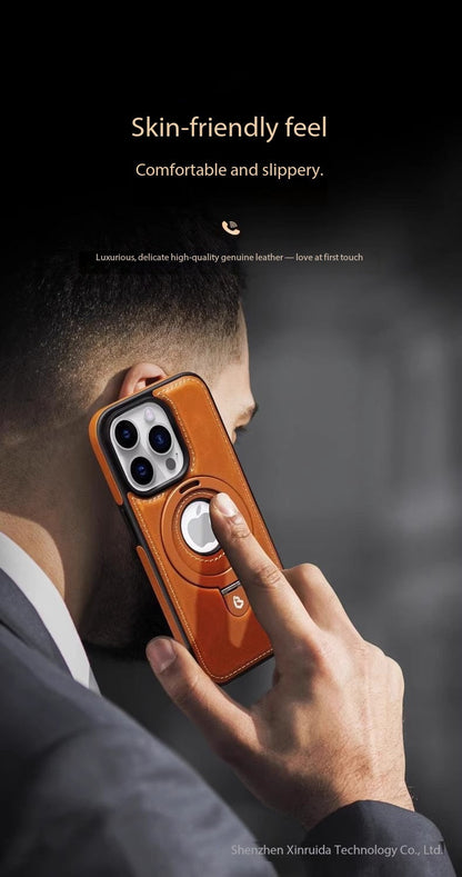 Premium Leather Phone Case with Strong Magnetic Holder