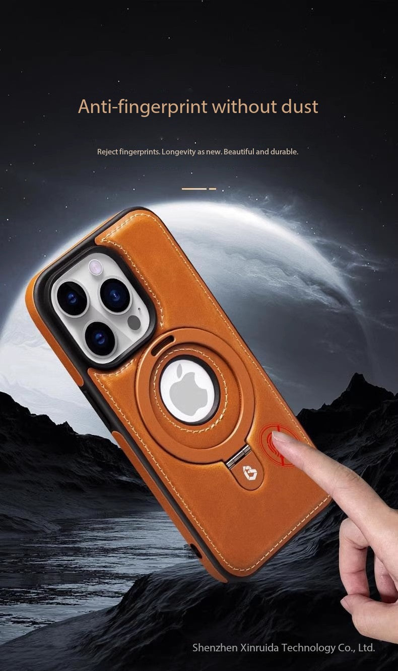 Premium Leather Phone Case with Strong Magnetic Holder