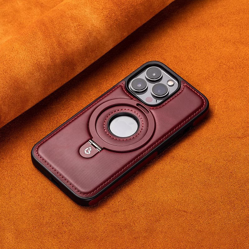 Premium Leather Phone Case with Strong Magnetic Holder