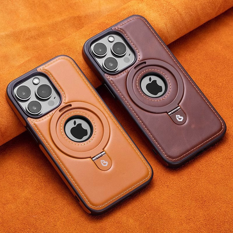 Premium Leather Phone Case with Strong Magnetic Holder