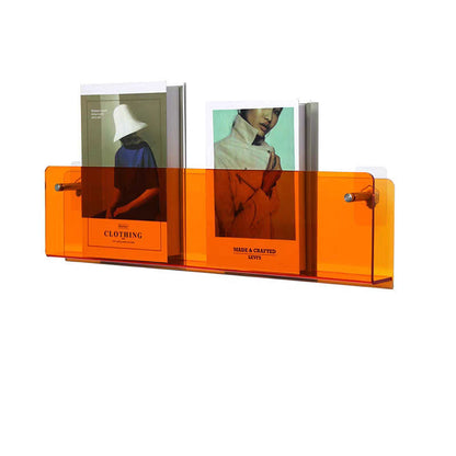 Clear Wall Mount Book Shelf Storage Rack