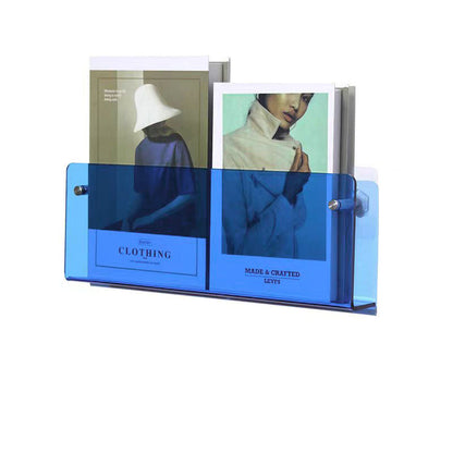 Clear Wall Mount Book Shelf Storage Rack