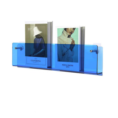 Clear Wall Mount Book Shelf Storage Rack
