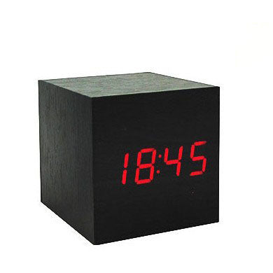Smart Wood LED Digital Alarm Clock with Sound Control