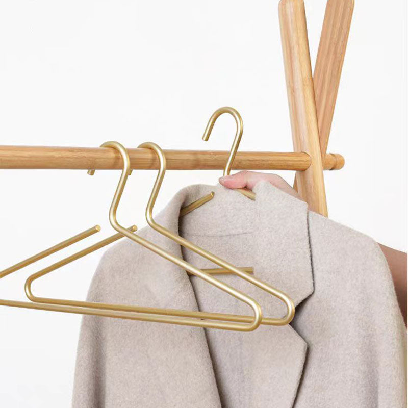 Strong Metal Coat Hanger in Matte Gold Finish