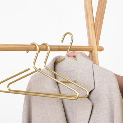 Strong Metal Coat Hanger in Matte Gold Finish