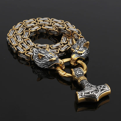 Strong Metal Viking Warrior Pendant Necklace