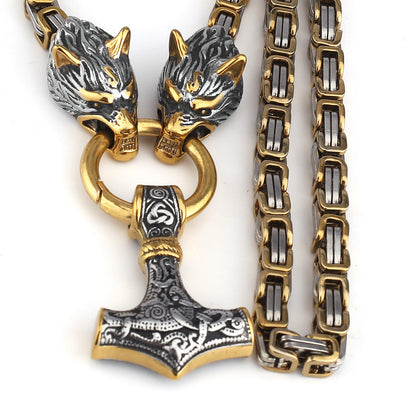 Strong Metal Viking Warrior Pendant Necklace