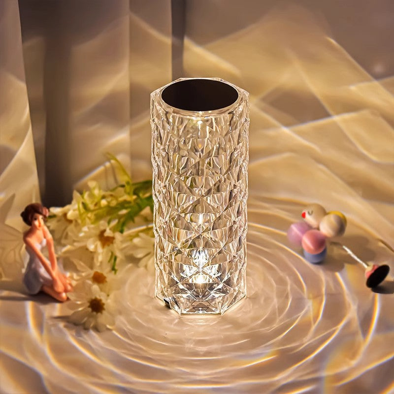 Romantic Pink Bedside Table Lamp Soft Night Light