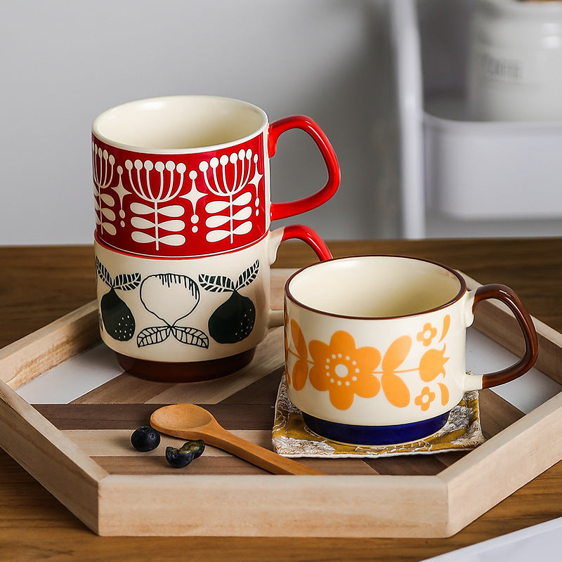 Decorative Printed Hanging Ceramic Coffee Mug