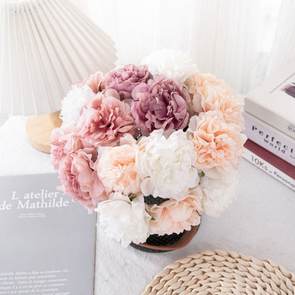 Artificial Peony Flower Arrangement Home Decor - Befez