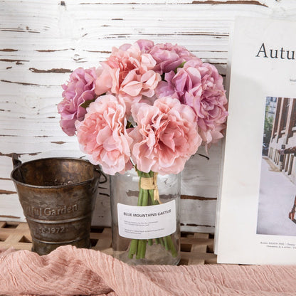 Artificial Peony Flower Arrangement Home Decor