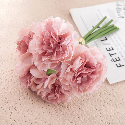 Artificial Peony Flower Arrangement Home Decor