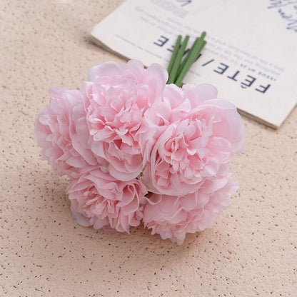 Artificial Peony Flower Arrangement Home Decor