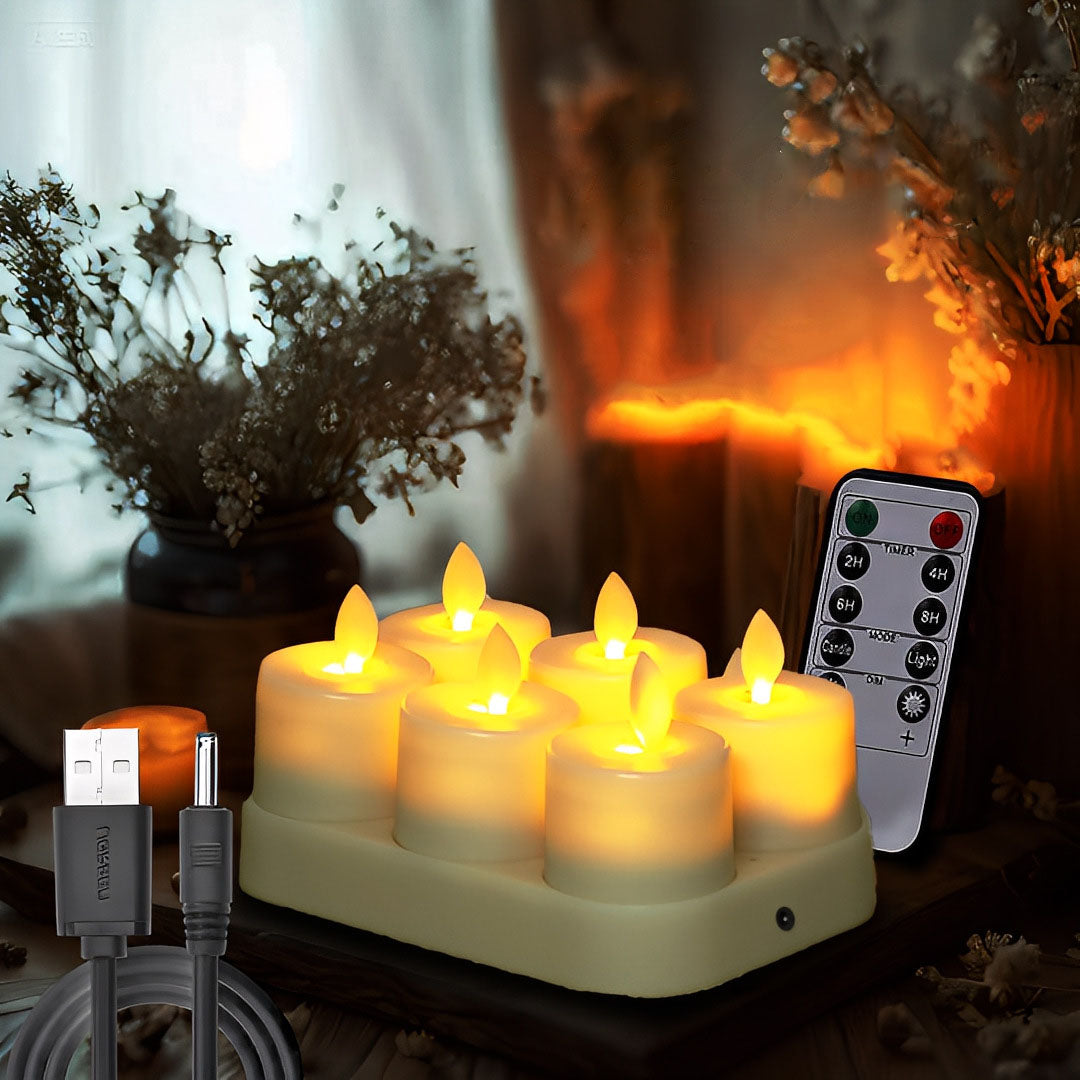 Mini LED Candle Lamp with Flickering Flame Effect - Befez
