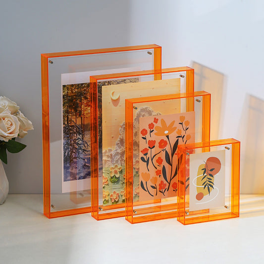 Clear Glass Picture Frame Table Lamp Modern Display - Befez
