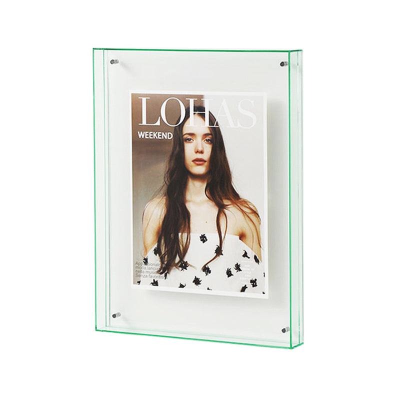 Clear Glass Picture Frame Table Lamp Modern Display