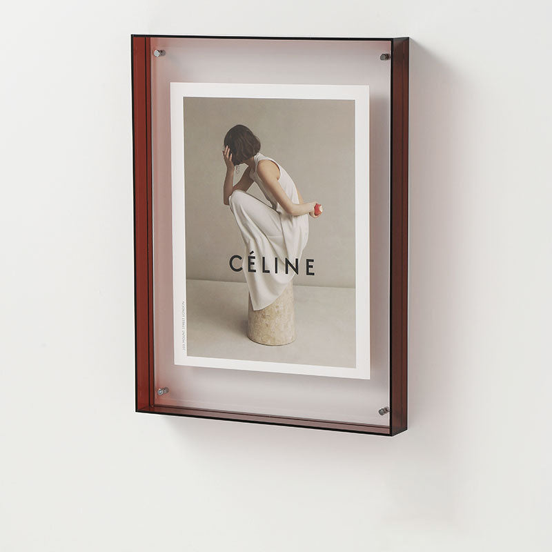 Clear Glass Picture Frame Table Lamp Modern Display