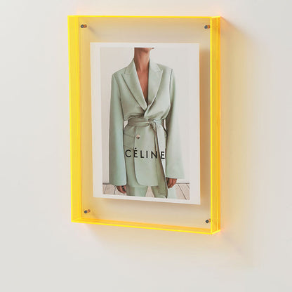 Clear Glass Picture Frame Table Lamp Modern Display