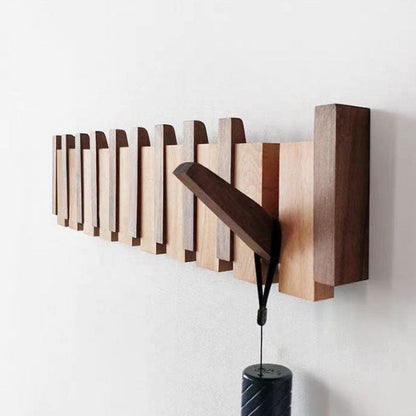 Sturdy Wooden Coat Hook Wall Mount Rack