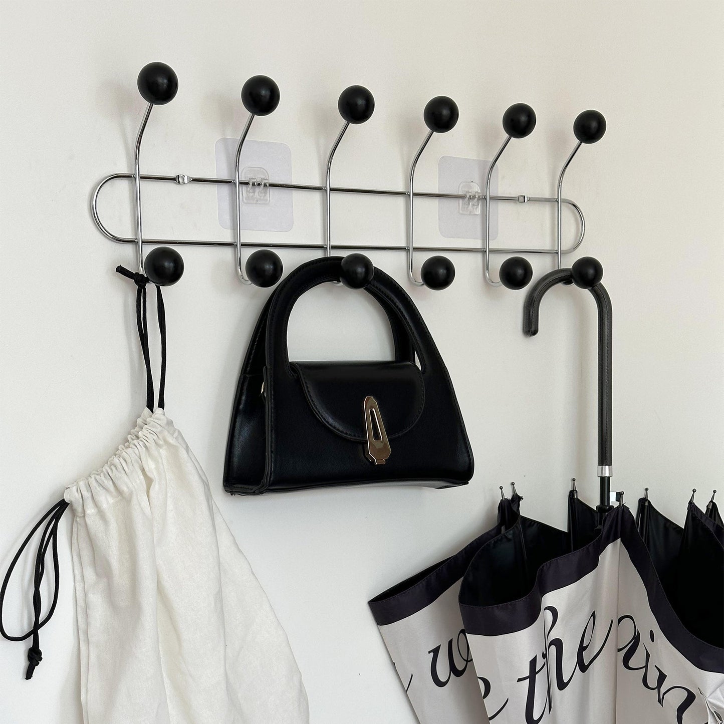 Hidden Wall Mount Iron Coat Hook with Storage