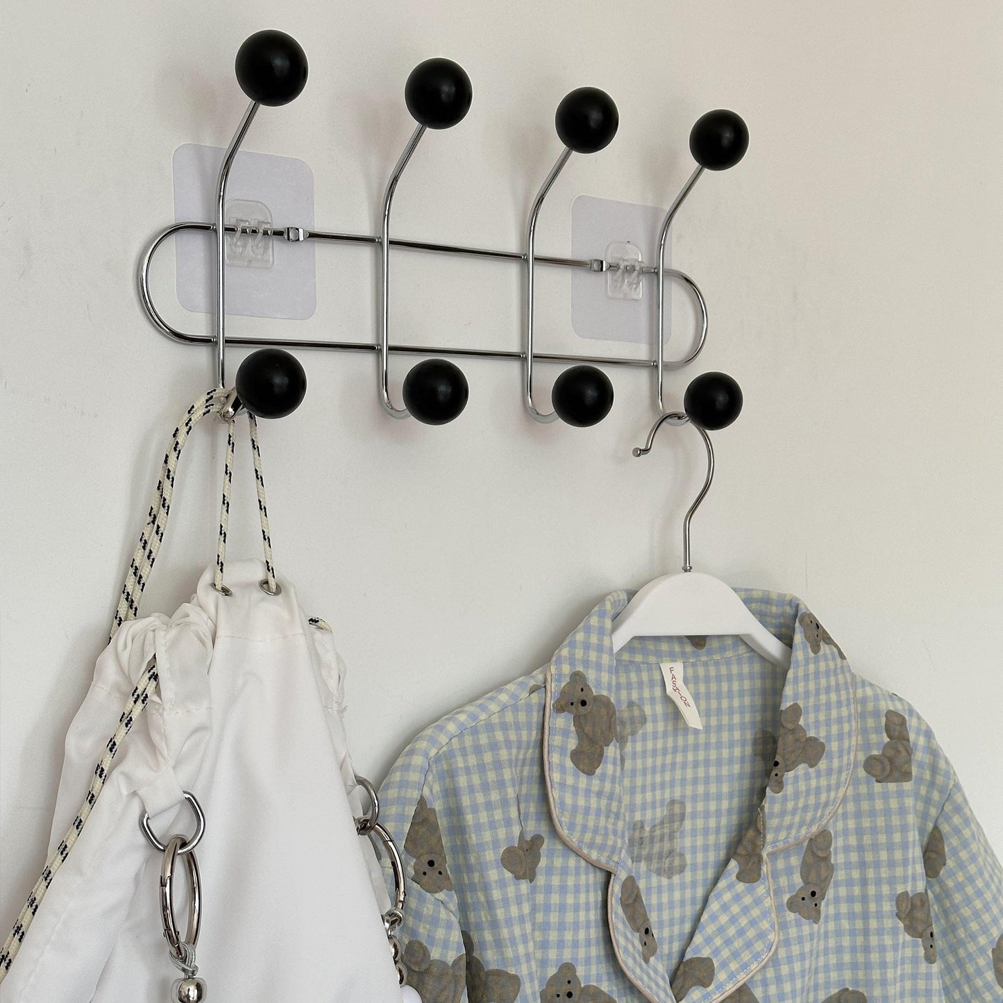 Hidden Wall Mount Iron Coat Hook with Storage