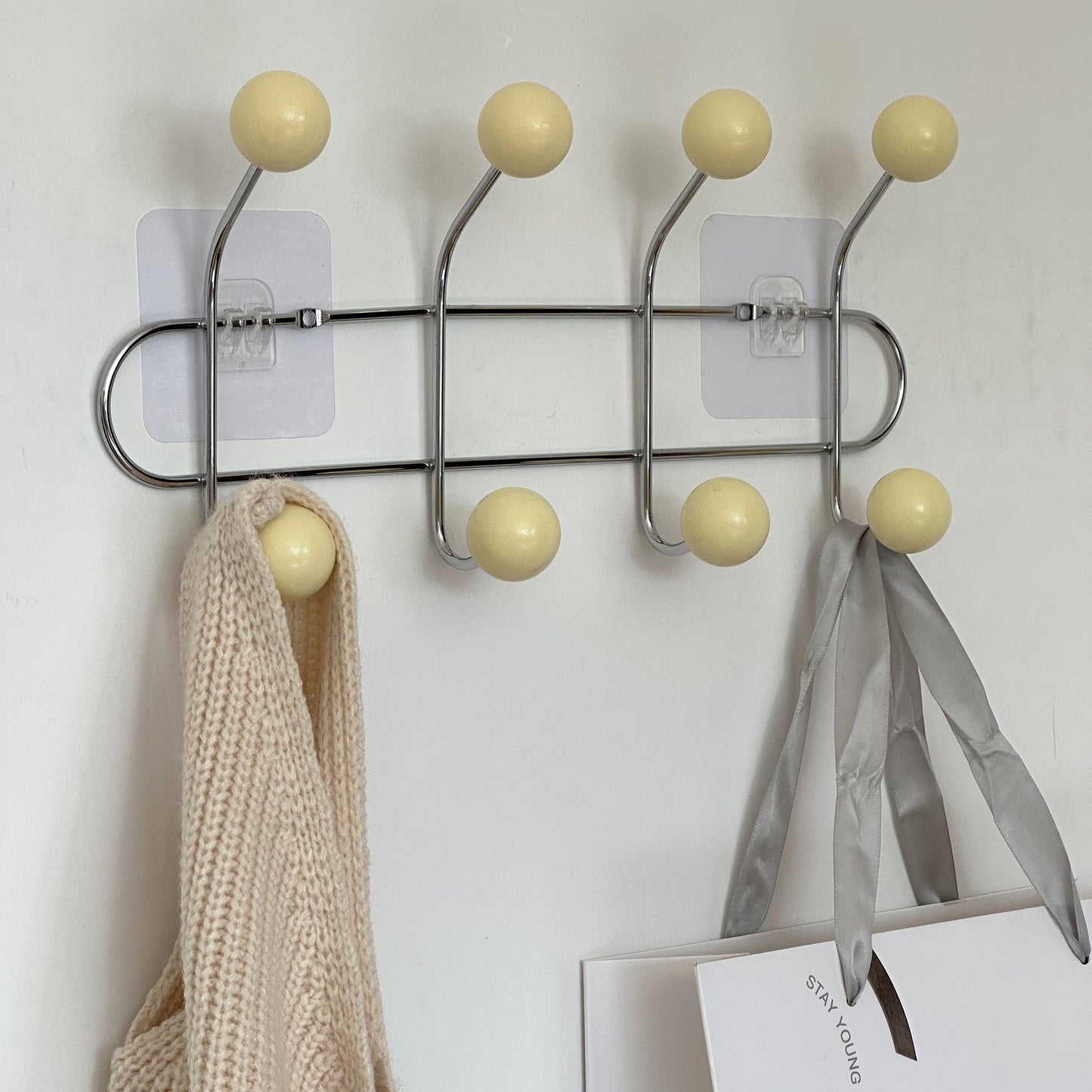 Hidden Wall Mount Iron Coat Hook with Storage