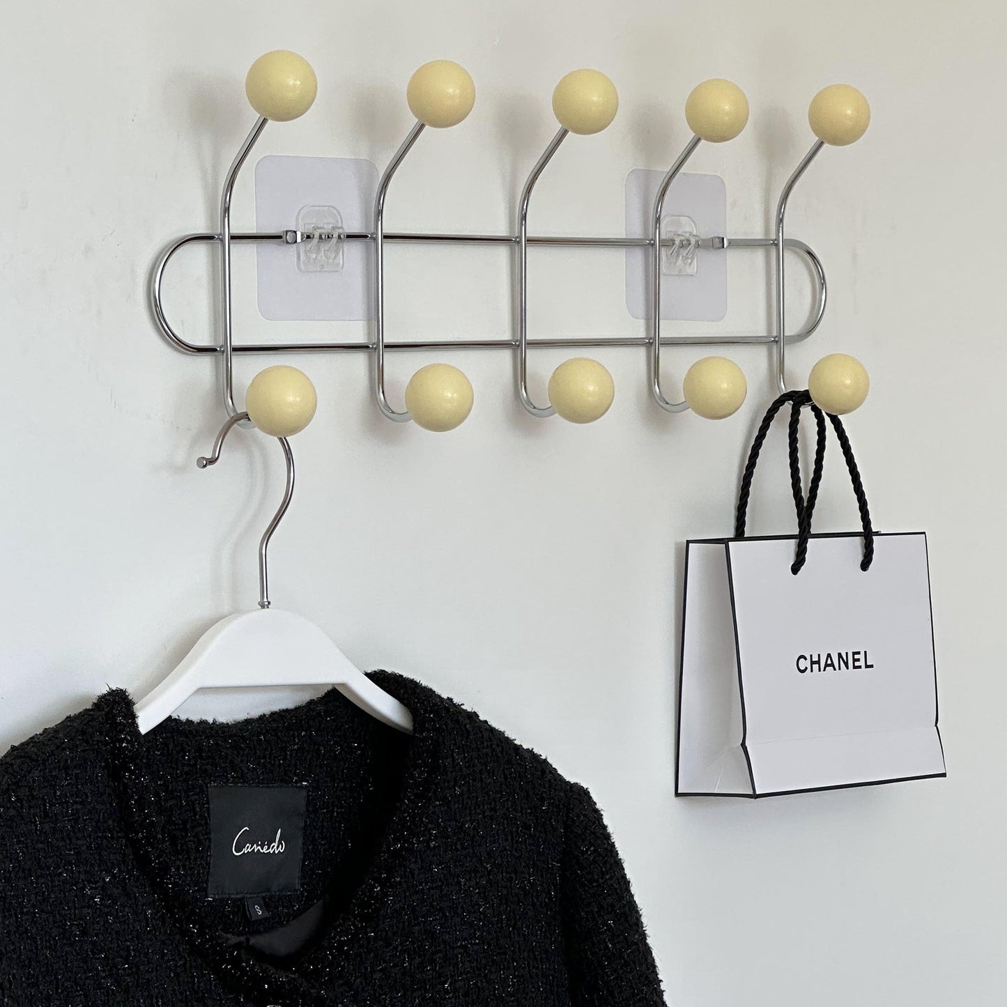 Hidden Wall Mount Iron Coat Hook with Storage