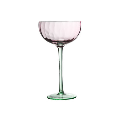 Swirly Patterned Ice Cream Cup, Autumn Pumpkin Martini Glass, Multicolor Striped Wine Glass
