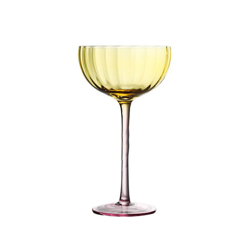 Swirly Patterned Ice Cream Cup, Autumn Pumpkin Martini Glass, Multicolor Striped Wine Glass