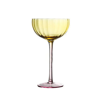 Swirly Patterned Ice Cream Cup, Autumn Pumpkin Martini Glass, Multicolor Striped Wine Glass